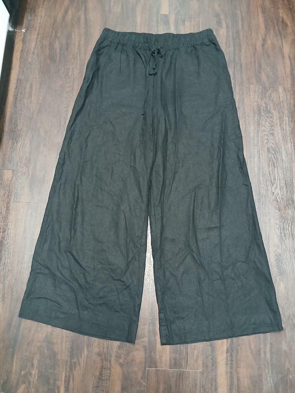 a new day Black Wide-Leg Drawstring Pants